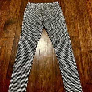 White and black straight leg stretch dress pants never worn.
